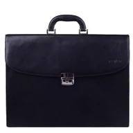 Teczki i aktówki - Teczka męska skórzana KEMER B 809/J Czarna - miniaturka - grafika 1