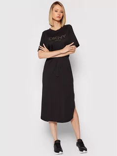 Sukienki - DKNY Sukienka codzienna P1FTCEGQ Czarny Regular Fit - grafika 1