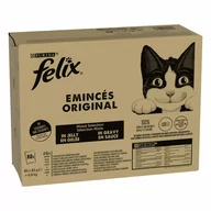 Mokra karma dla kotów - Megapakiet Felix Classic, saszetki, 80 x 85 g - Mięsno-rybny mix (4 smaki) - miniaturka - grafika 1