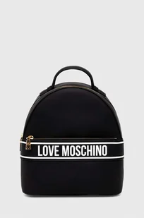 Love Moschino plecak damski kolor czarny mały z nadrukiem - Plecaki - miniaturka - grafika 1