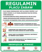 Akcesoria BHP - Tablica Regulamin placu zabaw 4, 48x60cm PCV 5mm - miniaturka - grafika 1