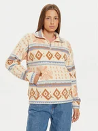 Bluzy damskie - Roxy Polar Live Out Loud ERJPF03169 Beżowy Relaxed Fit - miniaturka - grafika 1