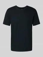 Koszulki męskie - T-shirt z prążkowanym okrągłym dekoltem - miniaturka - grafika 1