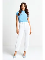 Spodenki damskie - Rich & Royal Dżinsy - Tapered fit - w kolorze białym - miniaturka - grafika 1