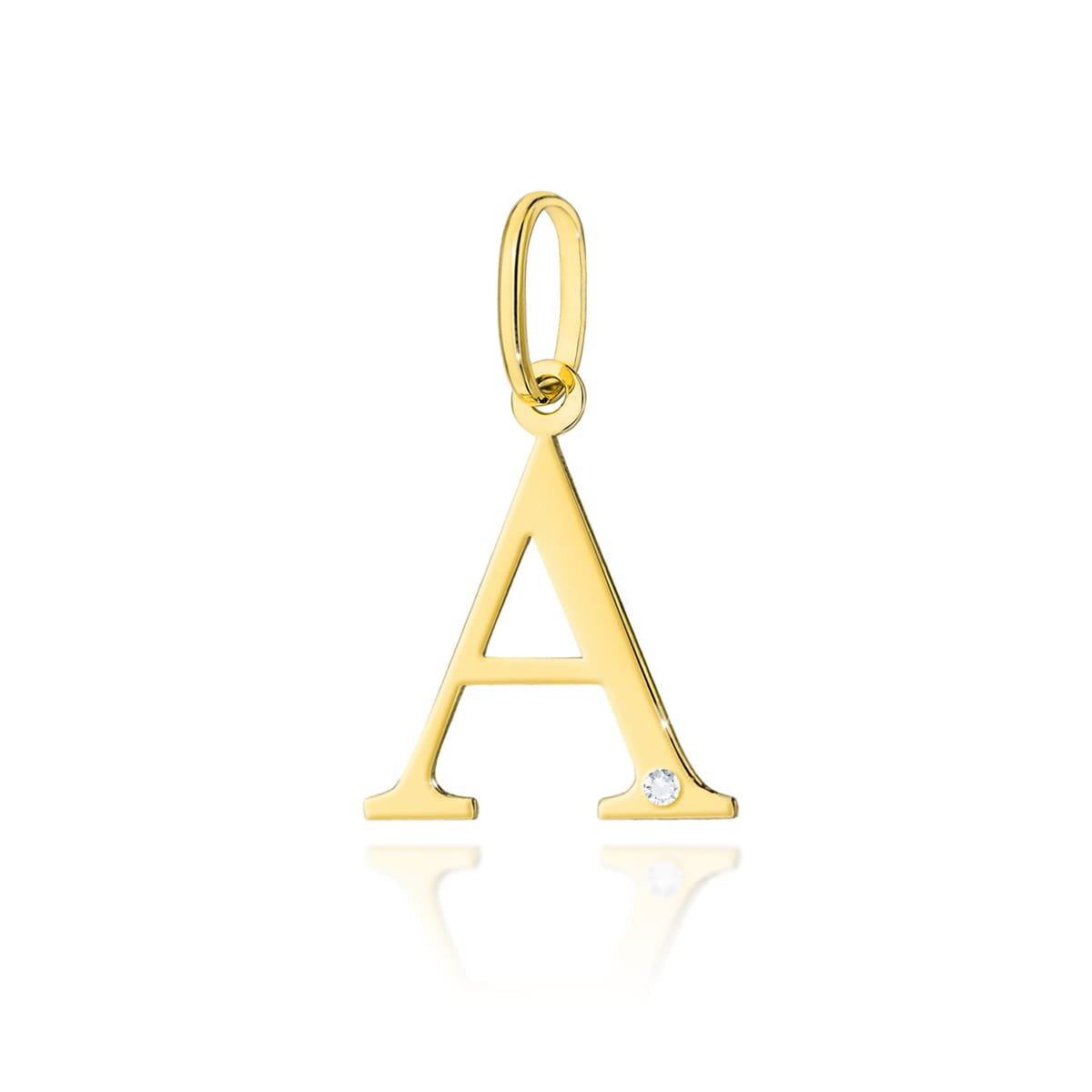 Złota zawieszka / wisiorek Diament 0,005ct - litera A - żółte złoto pr. 585