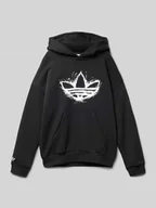 Bluzy dla chłopców - Bluza z kapturem z nadrukiem z logo - miniaturka - grafika 1