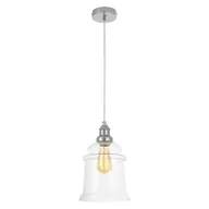 Lampy sufitowe - Lampa wisząca loftowa chrom Moletti 1 punktowa Lumina Deco - miniaturka - grafika 1