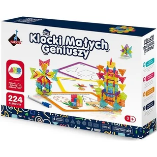 Klocki małych geniuszy geometryczne śnieżynki 224 elementy - Klocki - miniaturka - grafika 1