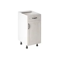 Szafki kuchenne - Szafka Dolna Stojąca 1 Drzwi 1 Szuflada D40S1 Prawa Royal Gała Meble Sosna Nordycka, Biały - miniaturka - grafika 1