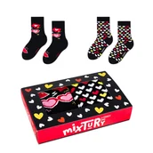 Skarpetki dla dzieci - Zestaw kolorowych skarpetek w serca r.30-35 - mixTURY Miłosne - miniaturka - grafika 1