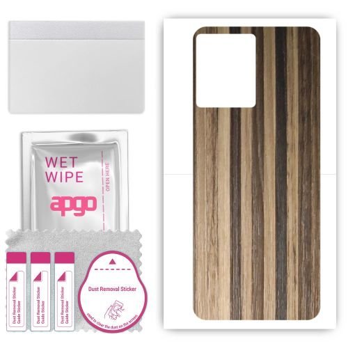 folia naklejka skórka strukturalna na TYŁ do Cubot Note 50 - Drewno Paski Mix - apgo SKINS