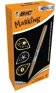 BIC Marker permanentny okrągły Bc Sre/zlo pudełko A 12 - Przybory szkolne - miniaturka - grafika 2