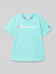 T-shirt z nadrukiem z logo - Koszulki dla chłopców - miniaturka - grafika 1