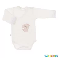 Pajacyki dla niemowląt - BODY niemowlęce wyprawka NEWBORN REGL DŁ ECRU Ewa Klucze - BODY NEWBORN REGL DŁ ECRU 046 - miniaturka - grafika 1