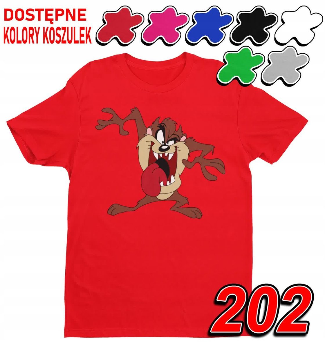 Dziecięca Koszulka T-Shirt Z Nadrukiem Taz Diabeł Tasmański - L 146-152