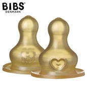 Smoczki do butelek - BIBS Antykolkowy smoczek z kauczuku Hevea o szybkim przepływie dla Niemowląt 2 PACK - miniaturka - grafika 1