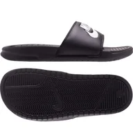Klapki i japonki damskie - Klapki Nike Benassi Just Do It 343881-015 granatowe - miniaturka - grafika 1