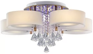 GL MLAMP LAMPA sufitowa ELMDRS8006/5 TR MLAMP glamour OPRAWA crystal z pilotem złota biała ELMDRS8006/5 TR - Lampy sufitowe - miniaturka - grafika 1