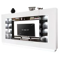 Meble do sypialni - Meblościanka zestaw mebli RTV do salonu SENSIS VA biały wysoki połysk 275x190x40 cm / Home Concept - miniaturka - grafika 1
