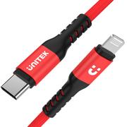 Kable komputerowe i do monitorów - Unitek Lightning 1.0m czerwony C14060RD - miniaturka - grafika 1