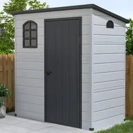 Altany ogrodowe - Wiata ogrodowa NERIO z żywicy w kolorze szarym antracytowym – 2,12 m² - miniaturka - grafika 1