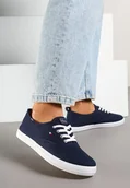 Trampki damskie - Granatowe Basicowe Tenisówki Vices Hallriva - Renee - miniaturka - grafika 1