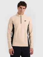 Bluzy męskie - 4F Bielizna termiczna polarowa (góra) męska - beżowa XXL - miniaturka - grafika 1