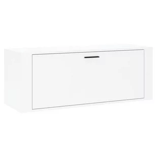 Szafka ścienne na buty, wysoki połysk, biała, 100x35x45 cm - Szafki na buty - miniaturka - grafika 3