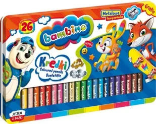 Kredki w oprawie drewnianej 26 kolorów BAMBINO - ST-MAJEWSKI - Przybory szkolne - miniaturka - grafika 1