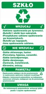 Akcesoria BHP - Naklejka SEGREGACJA ODPADÓW, SZKŁO 25x50cm - miniaturka - grafika 1