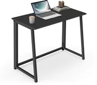 Biurka - Biurko komputerowe 80x40 cm czarne regulowanymi nogami do małych wnętrz - miniaturka - grafika 1