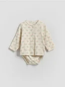 Komplety dla niemowląt - Reserved - Bawełniany komplet - złamana biel - miniaturka - grafika 1