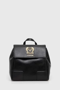 Love Moschino plecak damski kolor czarny mały z aplikacją - Plecaki - miniaturka - grafika 1