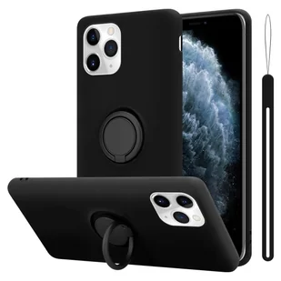 Pokrowiec Do Apple iPhone 11 PRO w LIQUID CZARNY Etui TPU Obudowa Ochronny Case Cover Plecki Cadorabo - Etui i futerały do telefonów - miniaturka - grafika 1