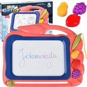 Tablice dla dzieci - Jokomisiada Znikopis z kolorowym tłem tablica stempelki ZA4201 - miniaturka - grafika 1