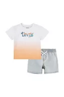 Dresy i komplety dla chłopców - Levi's komplet bawełniany niemowlęcy kolor pomarańczowy - miniaturka - grafika 1