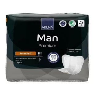 Abena Man Premium, wkładki dla mężczyzn, Formuła 2, 15szt. - Pieluchy dla dorosłych - miniaturka - grafika 1
