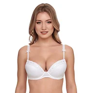 Biustonosze - SUSA Wiesn-Magiczny biustonosz Dirndl z fiszbinami push-up biustonosz z dodatkową miseczką dla zapierającego dech w piersiach dekoltu z wąską końcówką z satynowymi tasiemkami, czarny, 70E - miniaturka - grafika 1