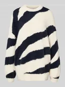 Swetry damskie - Sweter z dzianiny z okrągłym dekoltem model ‘HEIDI’ - miniaturka - grafika 1