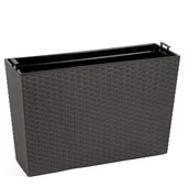 Donice - Pigmejka Kwietnik z wkładem Ratan Werbena, grafitowa, 56x19x36 cm - miniaturka - grafika 1