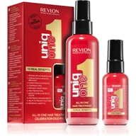 Odżywki do włosów - Revlon Uniq One zestaw Maseczka do włosów bez spłukiwania 150 ml + maseczka do włosów bez spłukiwania 50 ml dla kobiet - miniaturka - grafika 1
