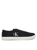 Trampki damskie - Calvin Klein Jeans Tenisówki Ess Vulc Low Cv Mg Wn YW0YW01762 Czarny - miniaturka - grafika 1