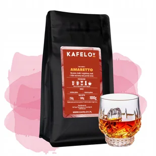 Kawa Kafelov smakowa AMARETTO 1000g ziarnista - Cappuccino i kawy smakowe - miniaturka - grafika 1