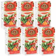 Herbata - BASILUR Fruit Infusions Owocowa herbata bezkofeinowa z aromatem żurawiny i cytryny 25x2g x6 - miniaturka - grafika 1