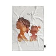 Koce - Koc pluszowy dla mamy wzór DM19 | mama i córka 135 x 100 cm - miniaturka - grafika 1
