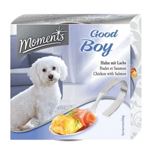 MOMENTS Pies Good Boy (kurczak i łosoś) 10 x 125 g - Mokra karma dla psów - miniaturka - grafika 1