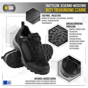 M-Tac  - Buty Jesienno-wiosenne - Poliester - Czarne  - 1JJ115/2WPLV - Odzież taktyczna i umundurowanie - miniaturka - grafika 2