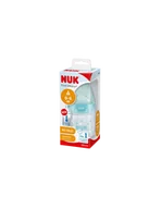 Butelki dla niemowląt - Nuk Butelka z czujnikiem temperatury First Choice+ M 0-6m 150ml Turkusowa - miniaturka - grafika 1