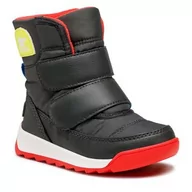 Śniegowce damskie - Śniegowce Sorel - Childrens Whitney II Strap Wp NC3919-093 Jet/Poppy Red - miniaturka - grafika 1