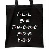 Torby i wózki na zakupy - Torba bawełniana czarna na zakupy Friends Dla Fanów Serialu - miniaturka - grafika 1